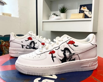 Basket NIKE AF1 personnalisée,  Custom animé "Clan Uchiwa"