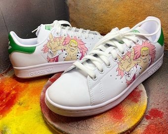 Adidas Stan Smith personnalisée, custom Manga "Doflamingo"