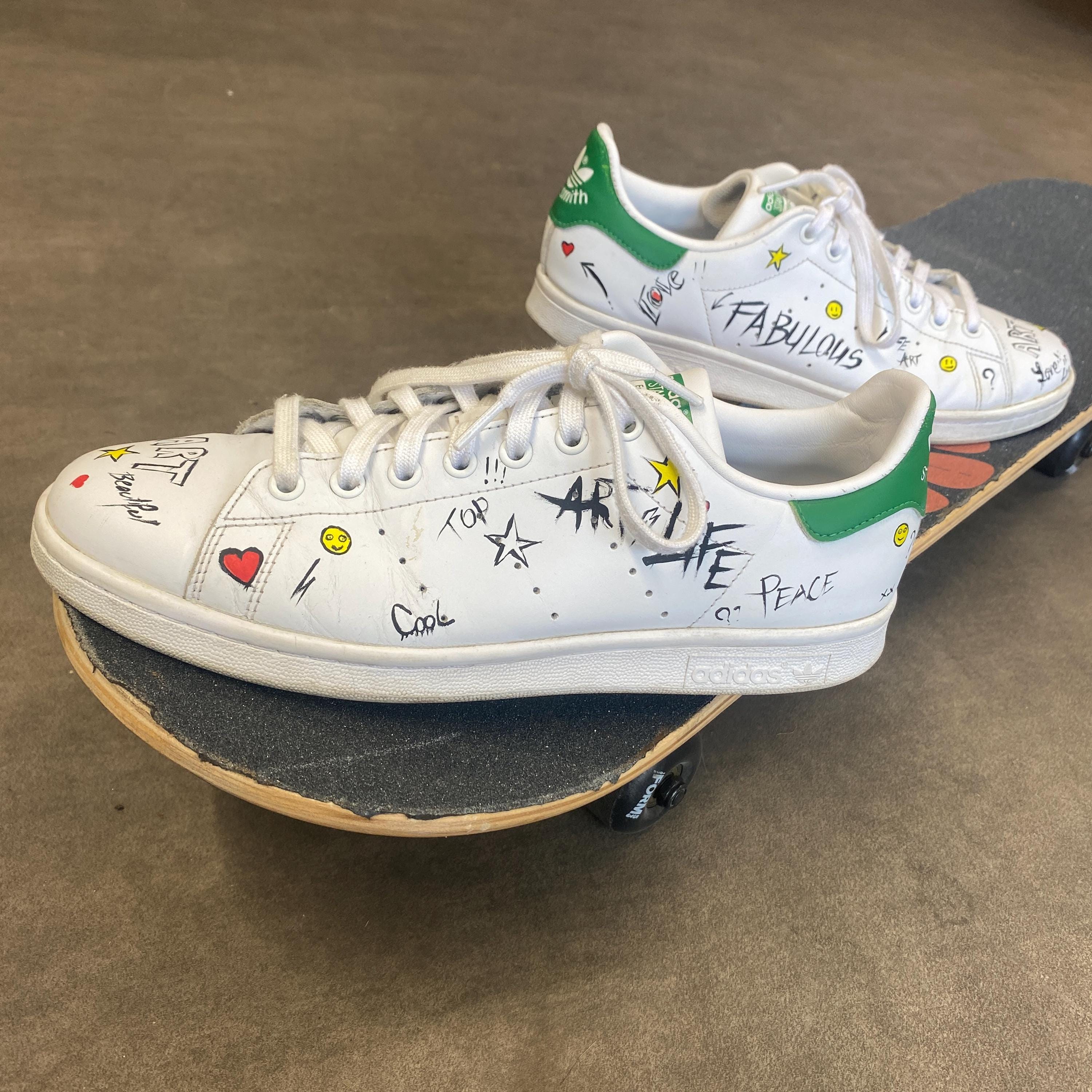 Personalisierte ADIDAS Stan Smith Schuhe Custom Art Life Etsy