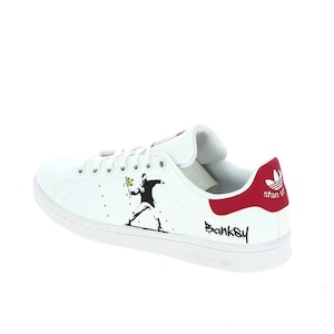 Chaussure ADIDAS Stan Smith personnalisée, Custom Banksy image 4