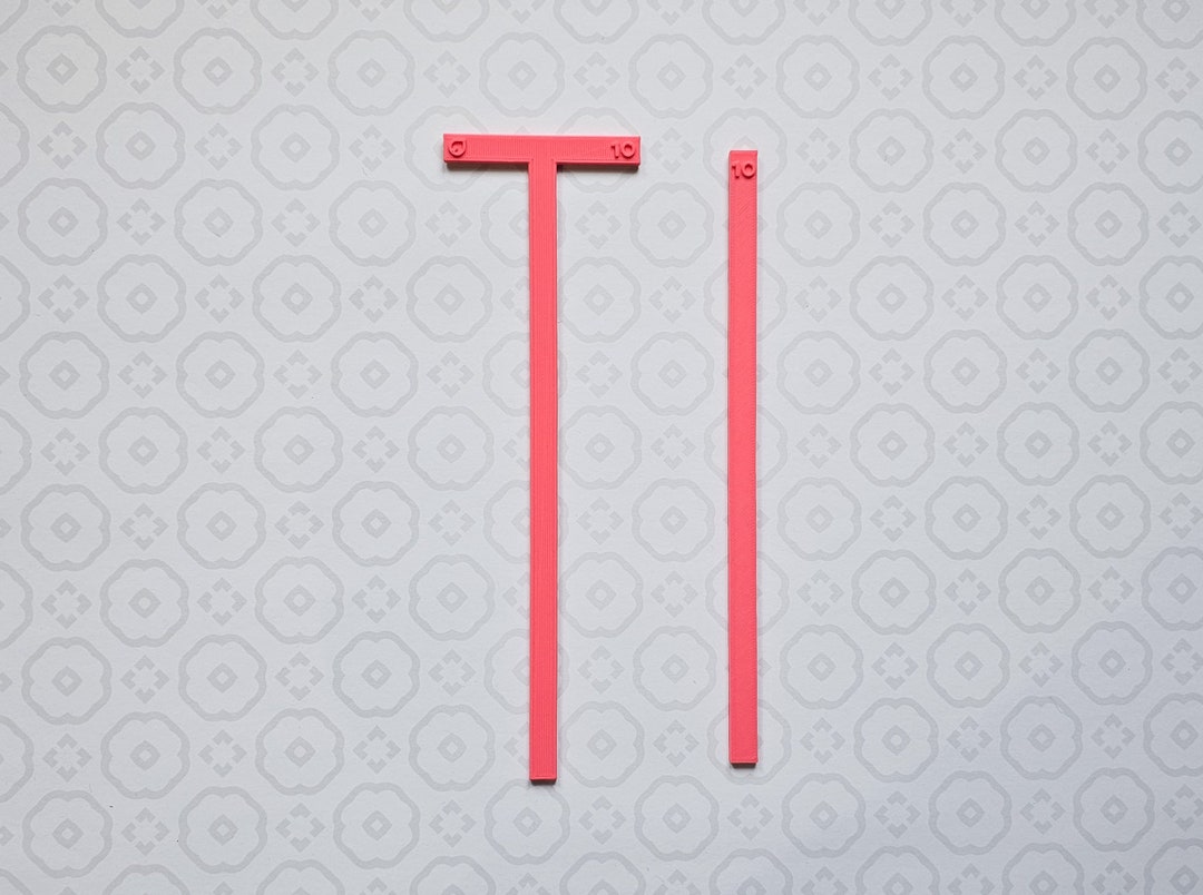 Set of Tspacer and Regular Spacer Spacers/rulers for Bookbinding