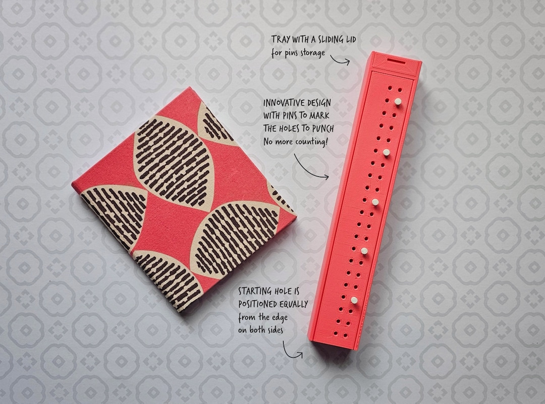 Bookbinding Signature Punching Cradle With Pins To Mark The Holes