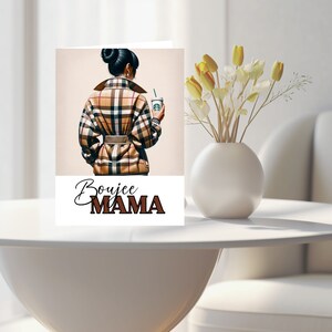 Biglietto d'auguri per la festa della mamma Boujee Mama, festa della mamma, bellissimo biglietto, biglietto nero per la festa della mamma, biglietto personalizzato per la festa della mamma come regalo per la festa della mamma.