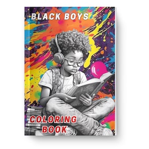 Black Younger Boys Colouring Book