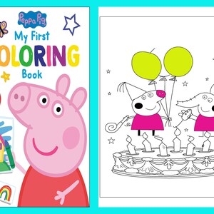 Peppa pig colouring pages abc