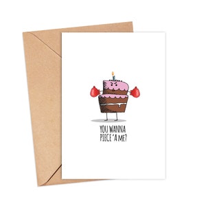 Je wilt piece 'a Me Funny Birthday Cake Card