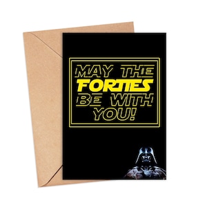 Moge de jaren veertig bij je zijn! Star Wars 40-verjaardagskaart