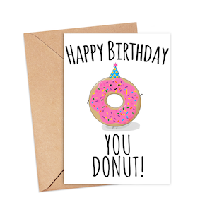 Feliz Aniversário, Donut! Cartão