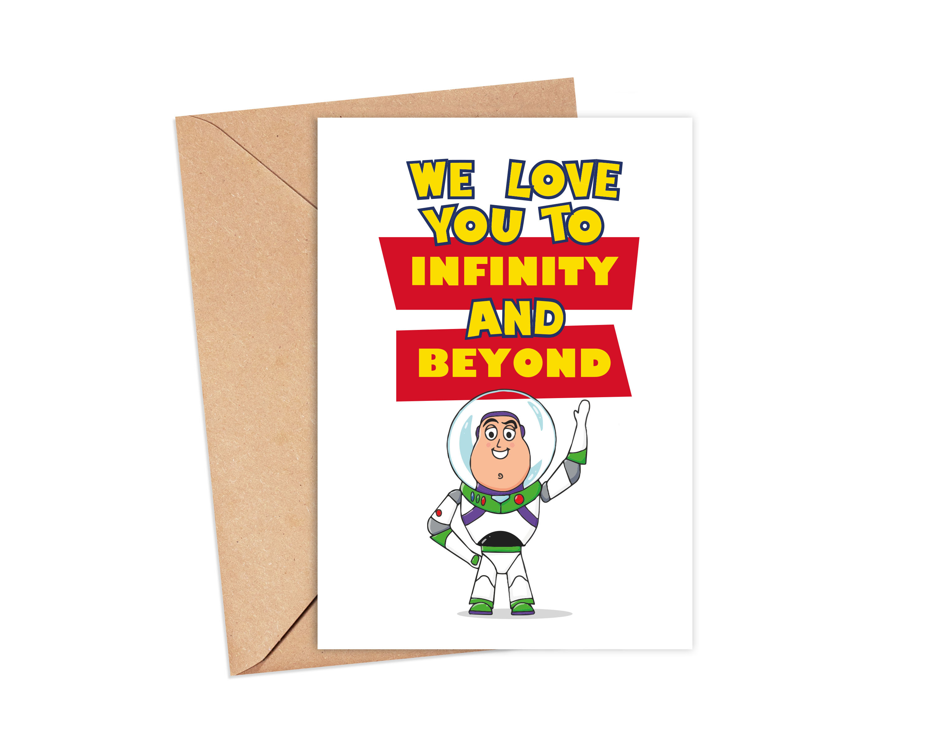 To Infinity and Beyond Buzz Lightyear Card - Etsy