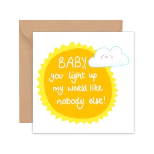 Leuke One Direction geïnspireerde nieuwe babykaart