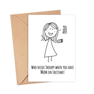 Quién necesita terapia cuando tienes la tarjeta del Día de la Madre Mamá Divertida