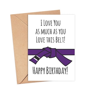 Ich liebe dich, Jiu Jitsu/Marital Arts Gürtel Karte