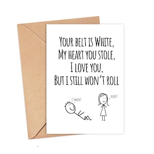 Carta di Jiu Jitsu con poesia di San Valentino