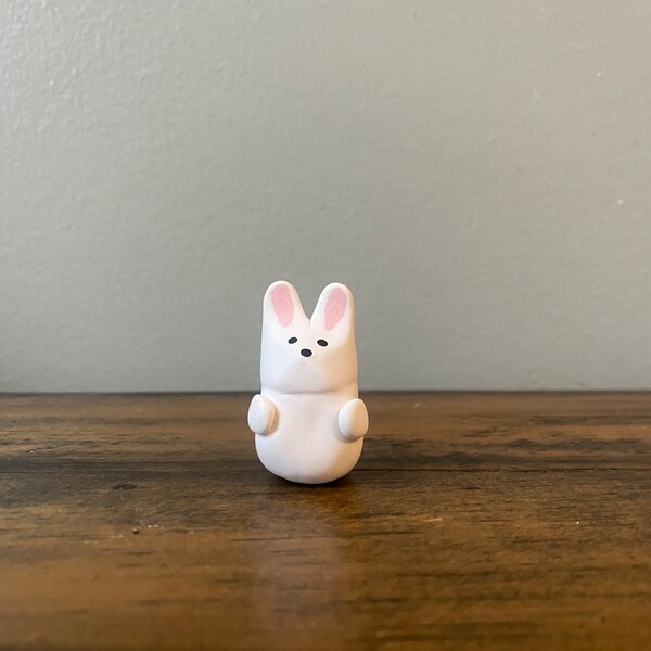 Bunny Figurine. Rabbit Totem. Easter Decoration.