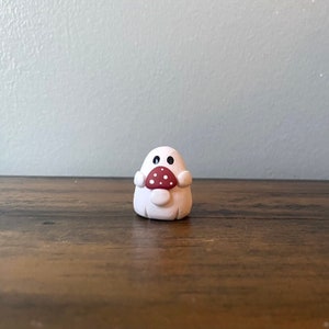 Ghost Figurine. Ghost with mushroom. Halloween Decor.