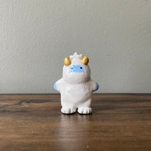 Yeti Figurine. Cute Yeti Sculpture. Abominable Snowman.