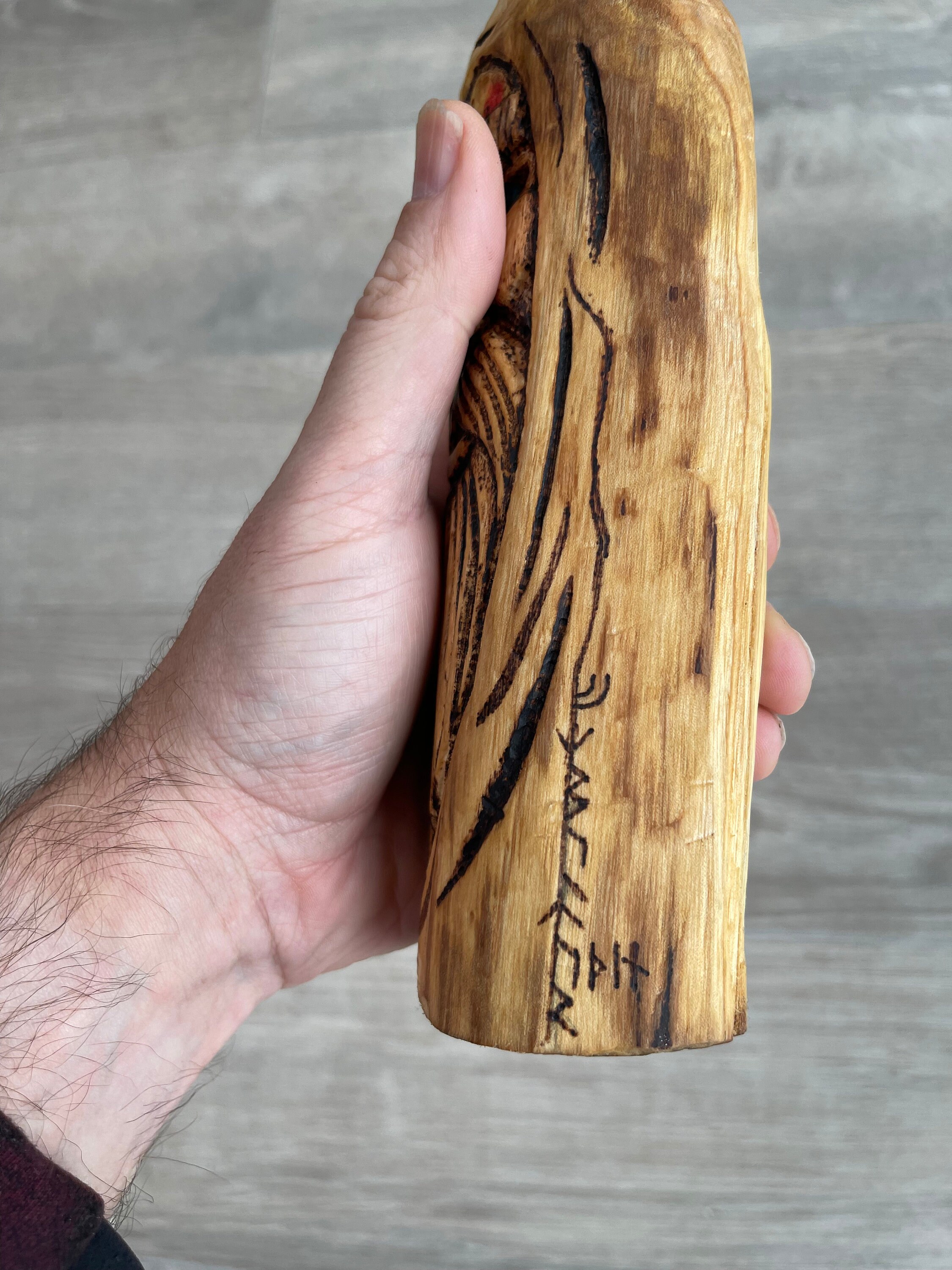 Handmade Odin Statue With Runes - Etsy