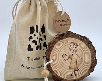 Theme booklet WE ARE PREGNANT Pyrography on wood