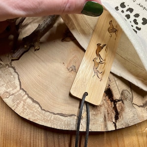 Bookmark WINDLOVE pyrography on bamboo image 9