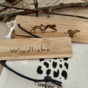 Bookmark WINDLOVE pyrography on bamboo image 8