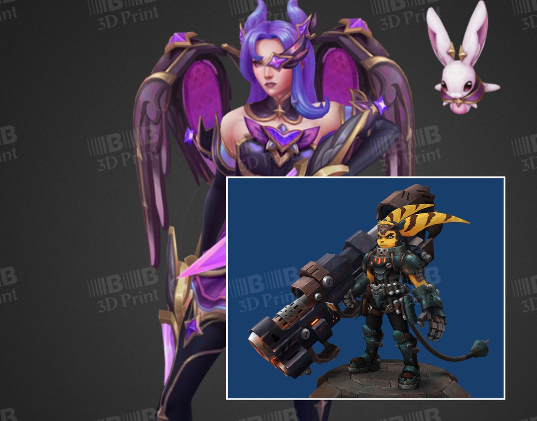 Corrupted Star Guardian Kaisa and Ratchet 3D Prints STL File - Etsy