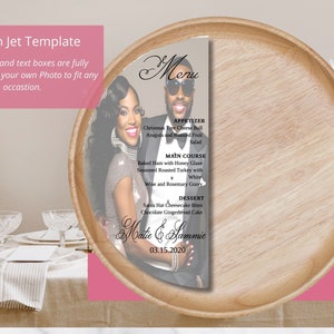 Wkład do ładowarki ślubnej Klasyczne menu talerzy | Szablon | Eleganckie menu | Nowoczesne menu na imprezę | JetTemplett Menu do druku | Edytowalne menu | Unikatowe