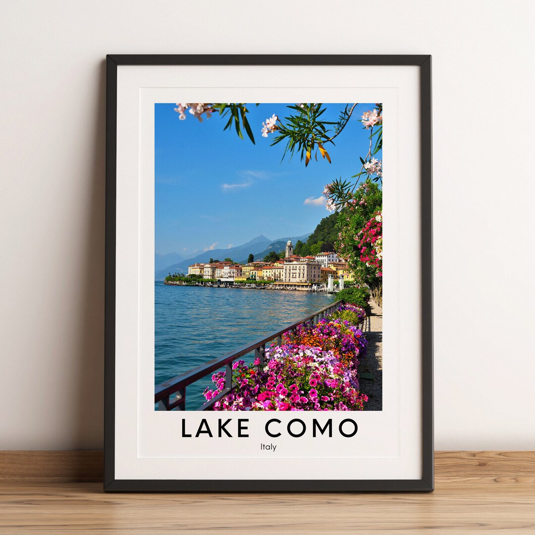 lake como italy travel poster art print (digital... LAKE COMO Travel Print - Lake Como, Italy Poster / Wall Art - Etsy