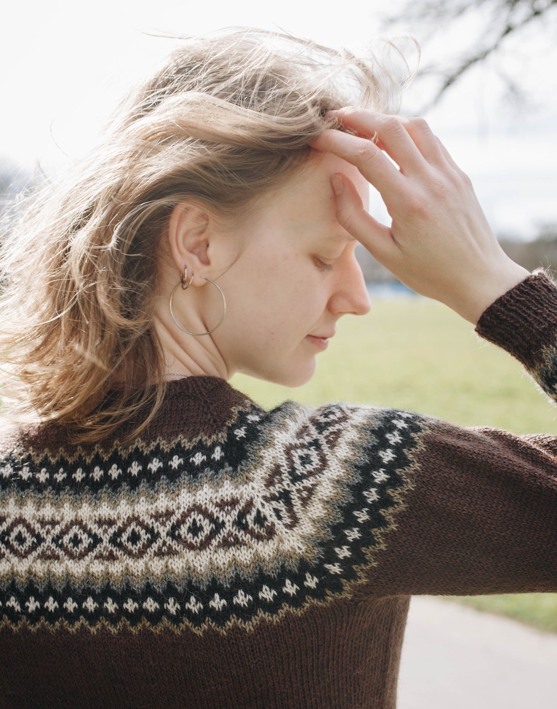 Cardigan KNITTING PATTERN Fair Isle Stranded Colorwork Yoke Sweater ...