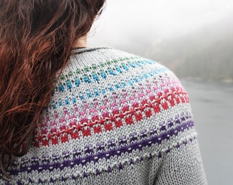 Sweater Knitting Pattern: Top-Down Seamless Knit, Slip Stitch Pullover (PDF Download)