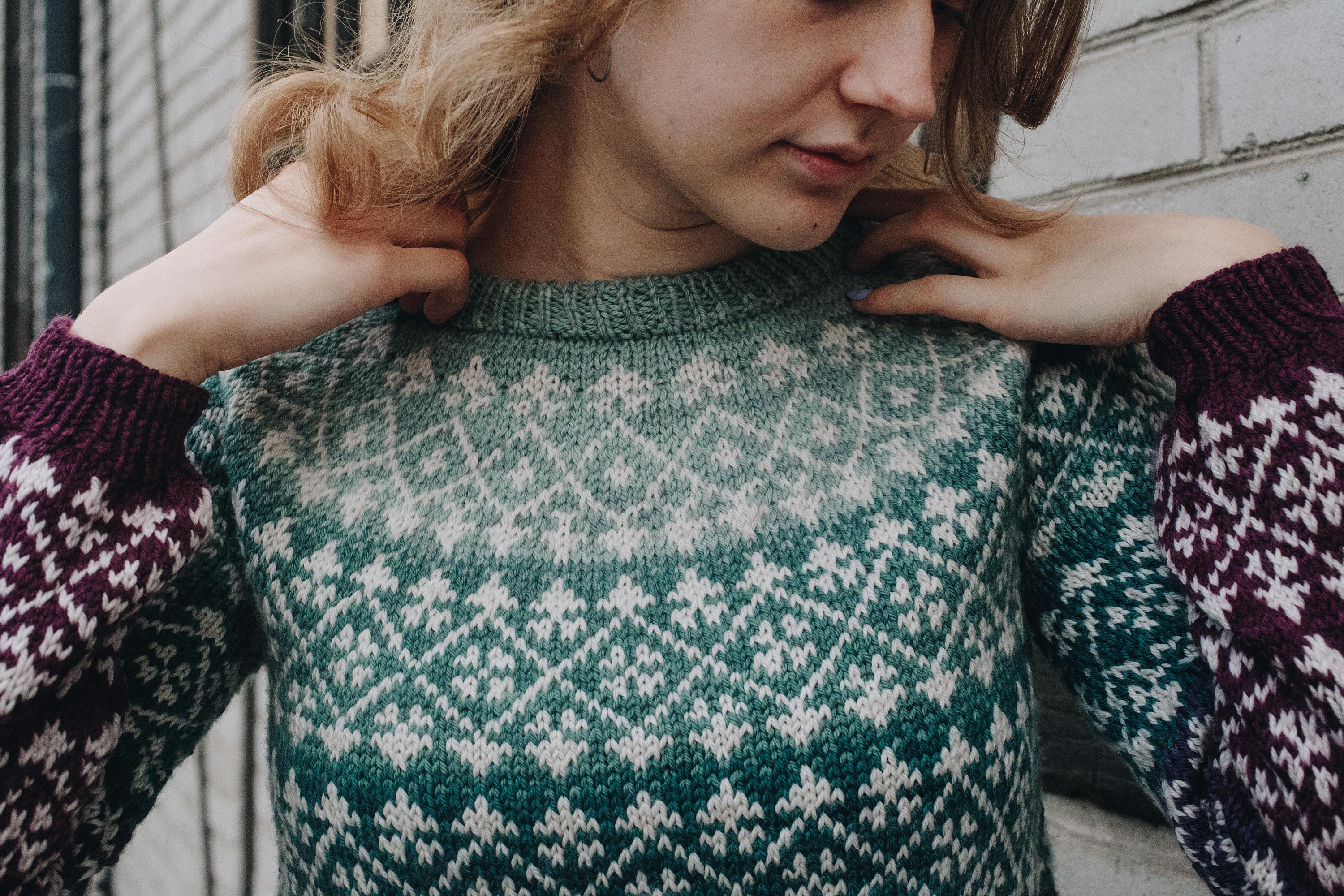 Sweater KNITTING PATTERN - Colorwork Yoke Sweater, Pullover Sweater KNITTING PATTERN - Colorwork Yoke Sweater, Pullover