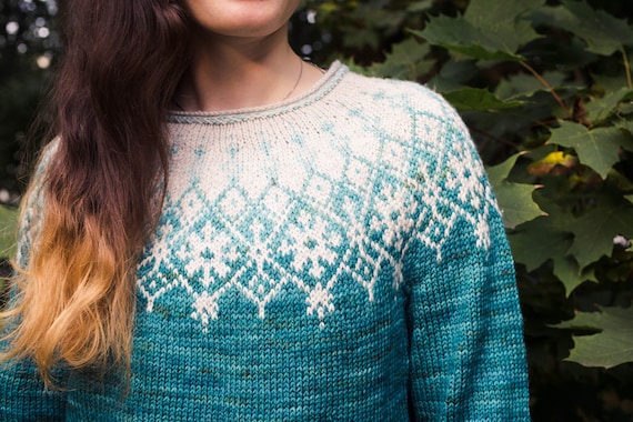 KNITTING PATTERN * Neretina Colorwork Yoke Sweater, Pullover