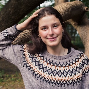 MODELLO DI LAVORO A MAGLIA - Maglione con sprone colorwork incagliato, modello pullover, modello a maglia facile, maglia senza cuciture top down, download istantaneo PDF
