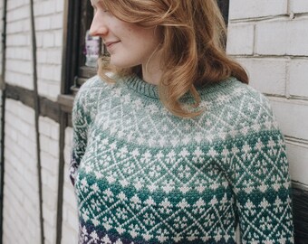 ●新品●大人気NKNIT♡pattern pullover sweat⓪size Sweater KNITTING PATTERN - Colorwork Yoke Sweater, Pullover