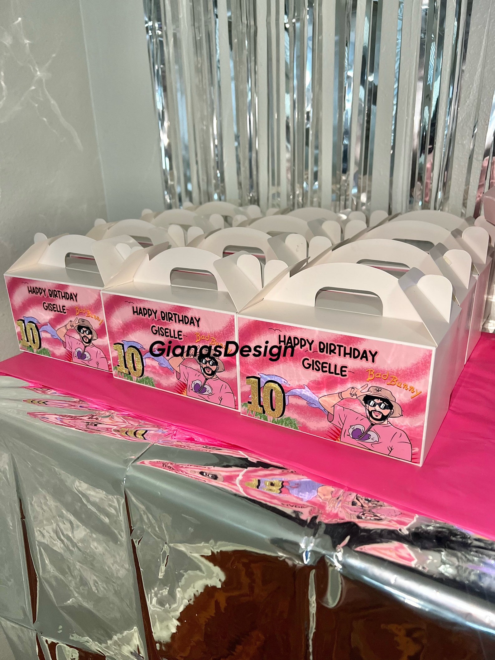 Bad Bunny Birthday Party Favor Boxes, Bad Bunny Favor Box, Bad Bunny ...