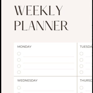 Digital Weekly Planner - Etsy