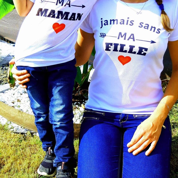 T shirt personnalisé-MAMAN-PAPA-ENFANT