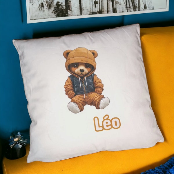 Coussin personnalisé ours