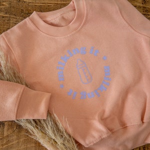 Milking it kids sweatshirt, Slogan baby jumper, fun toddler top