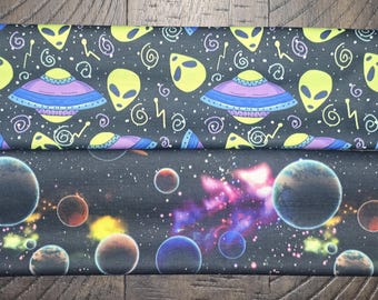 Aliens and space jersey knit twisted headbands
