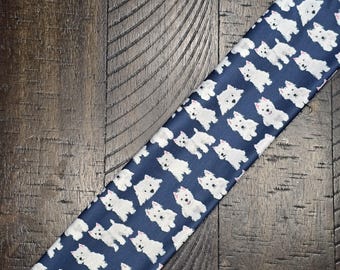 West highland terrier jersey knit twisted headband