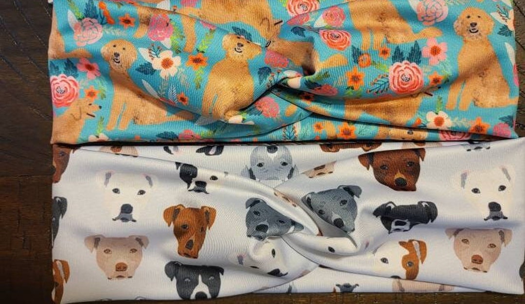 Dogs Twisted Headband Etsy