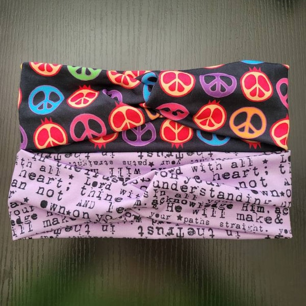 Peace Sign Headband - Etsy