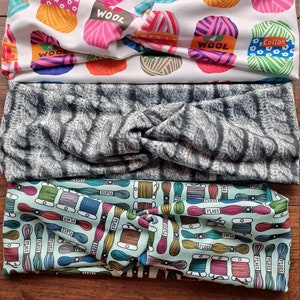 Needlework Themed Twisted Turban Headbands