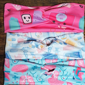 Medical Theme Twisted Turban Headbands
