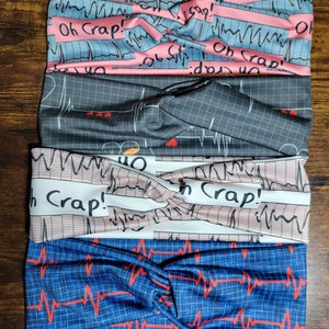 Heart rhythm twisted headband