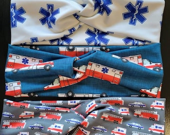 Emergency services twisted turban headband