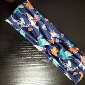 Origami dragon twisted headband