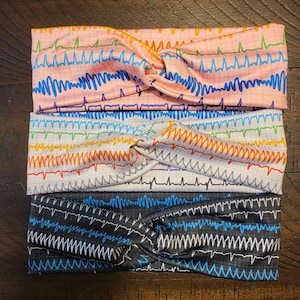 Ekg twisted headband
