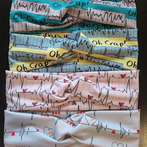 Heart rhythm twisted turban headband