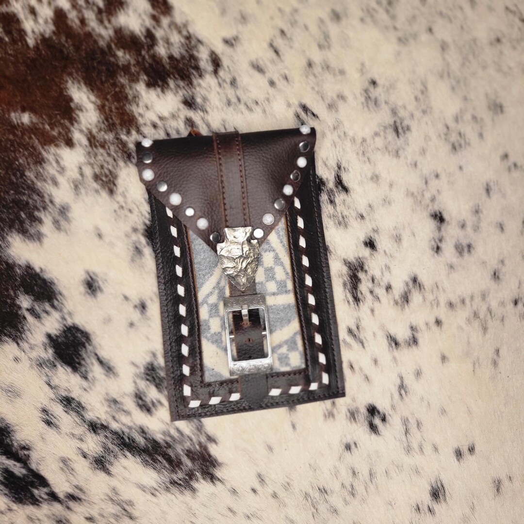 Phone Holder in Calf Leather main image 1